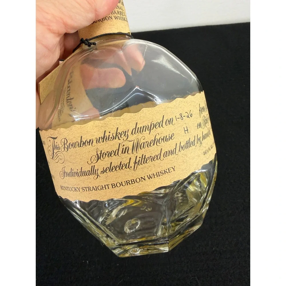 Blanton's Single Barrel Bourbon Whisey Empty Bottle Stopper Ltr O 750ml Unrinsed